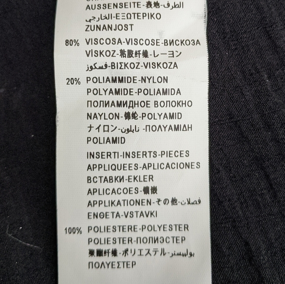 Sisley Black Gold Pleated Back Sleeveless Blouse S - Picture 6 of 6